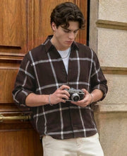 Brown Structure Checks Shirt
