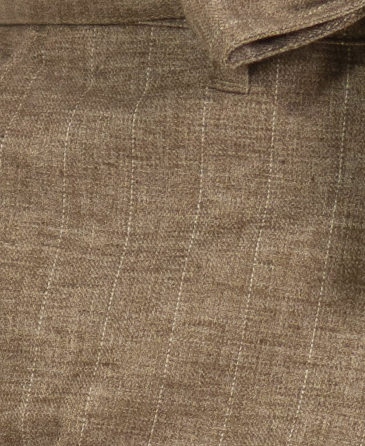 Brown Melange Striped Trouser