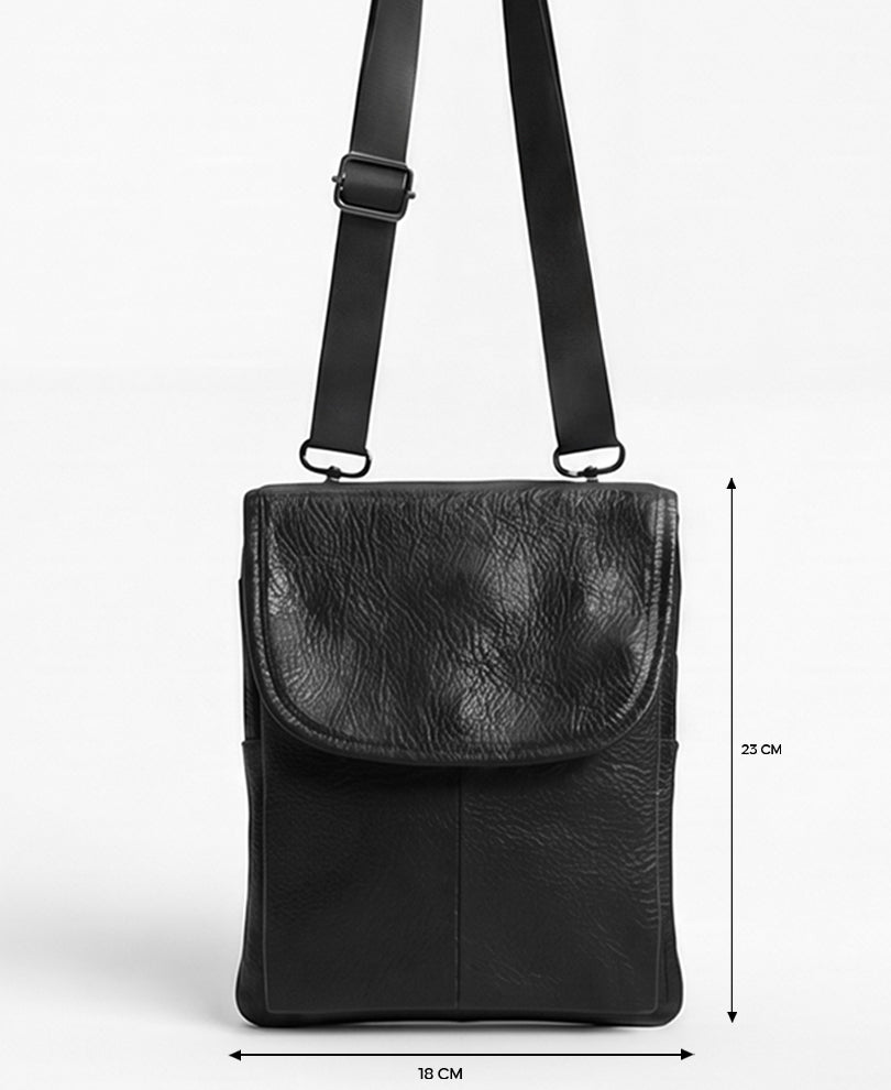 Black Leather Crossbody Bag
