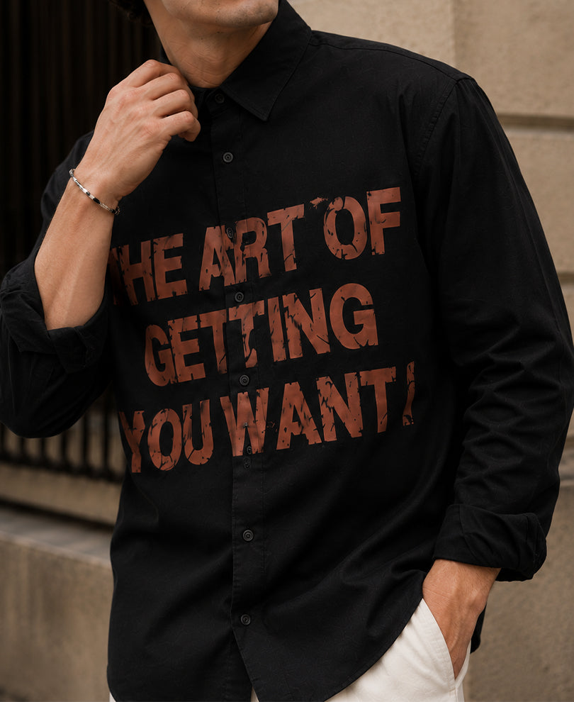 Black Printed Shirt