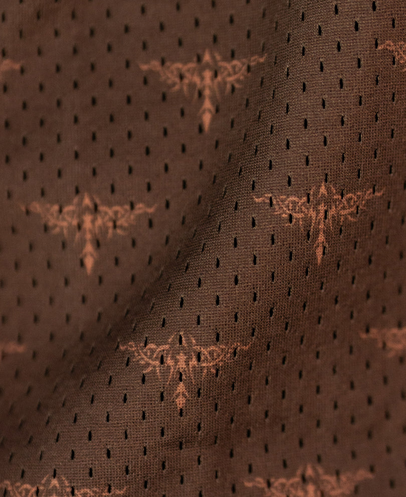 Tan Brown Printed Jersey T-Shirt