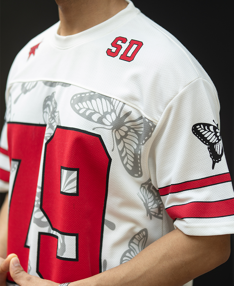 Off White Butterfly Print Jersey T-Shirt