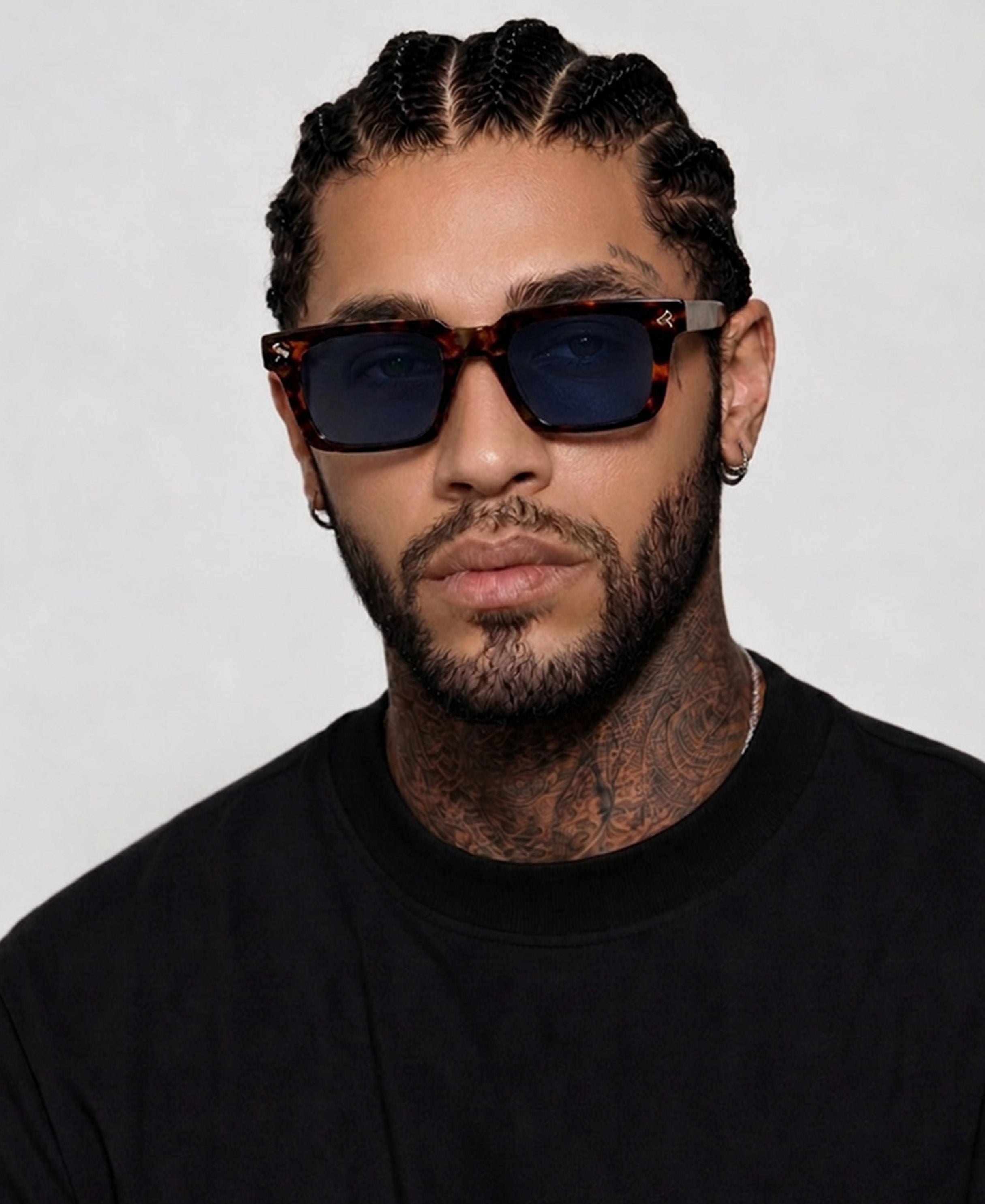 Brown Rectangular Sunglasses