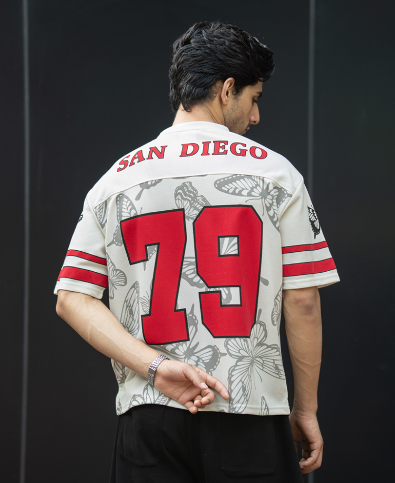 Off White Butterfly Print Jersey T-Shirt