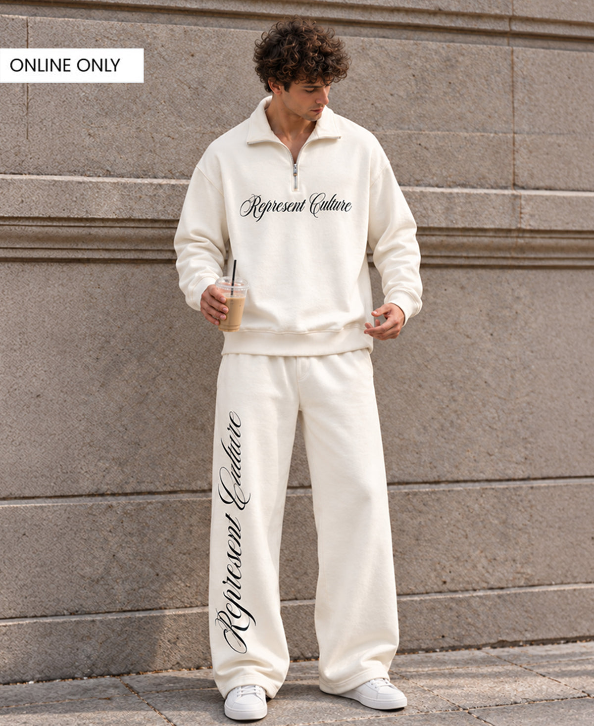 Cream Printed Cord Set