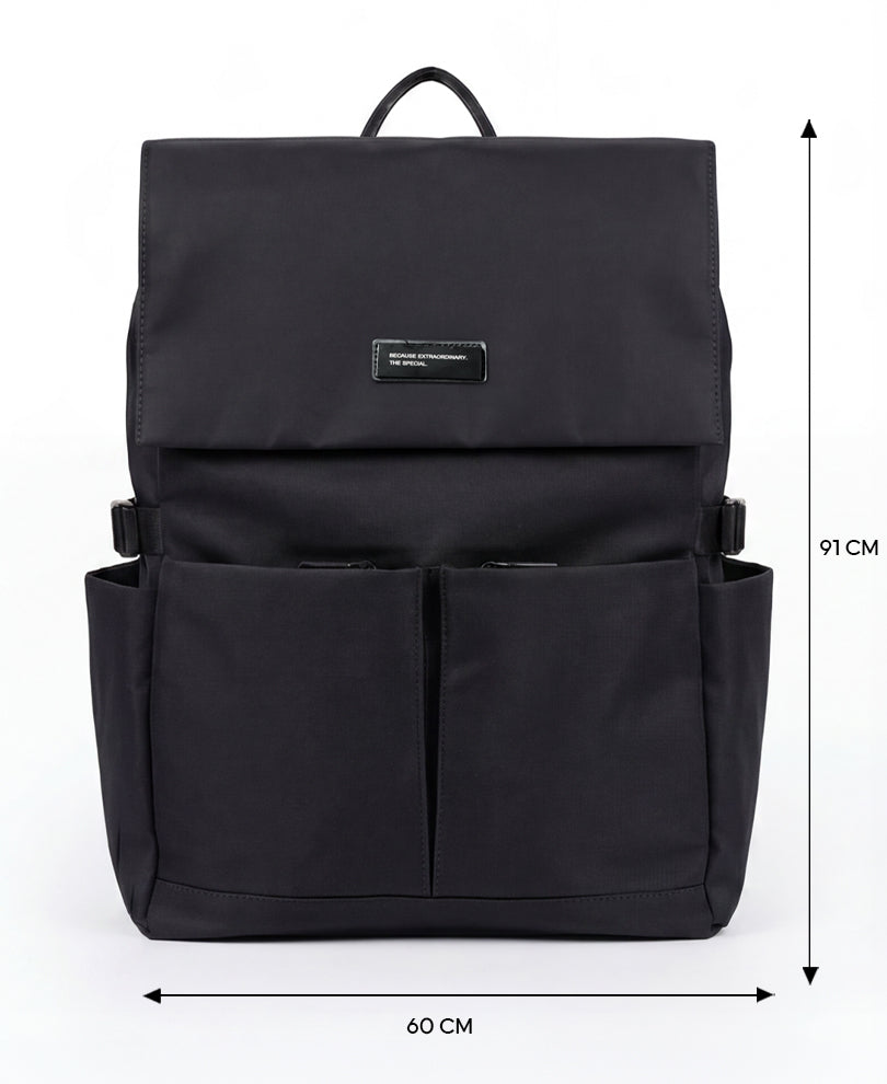 Black Multipockets Backpack