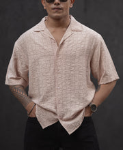 Light Beach Structured Oversized Half Sleeves Shirt.