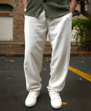 Off White and Beige Baggy Fit Pant.