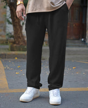 Black Corduroy Regular Fit Track Pant.