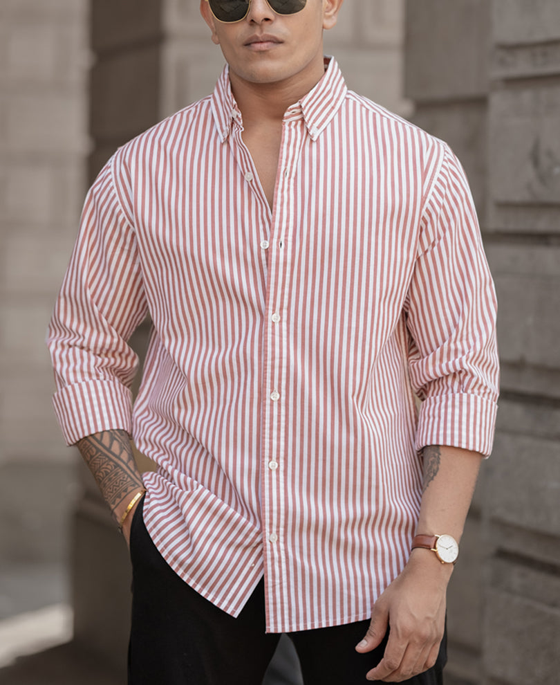 Rust Stripe Shirt.