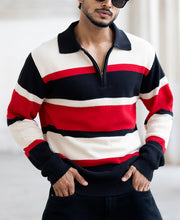 Multi Colour Regular Fit Full Sleeves T-Shirt.