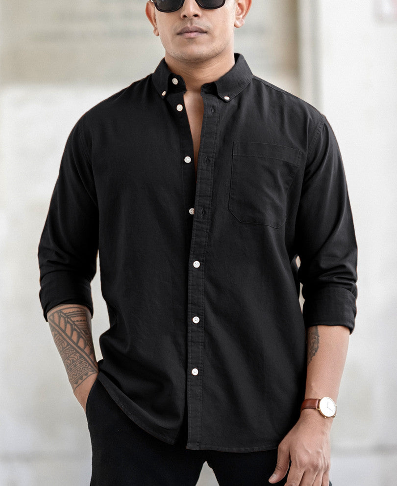Black Oxford Shirt.