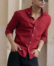 Brick Red Oxford Shirt.
