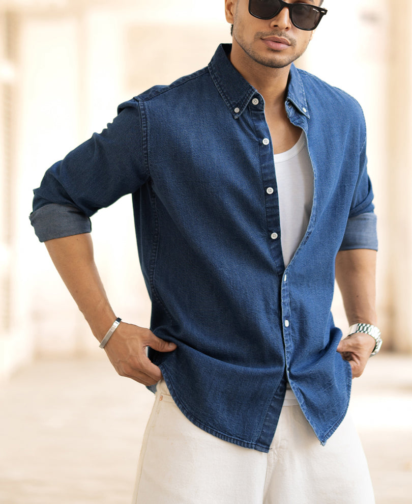 Blue Denim Shirt.
