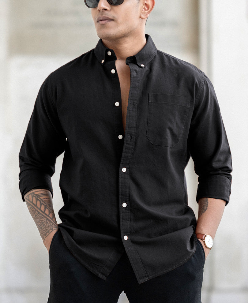 Black Oxford Shirt.