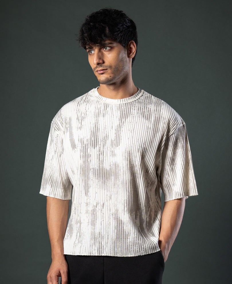 Off-White Printed Structure Stripe T-Shirt.