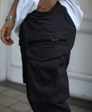 Black Regular Fit Cargo Pant.
