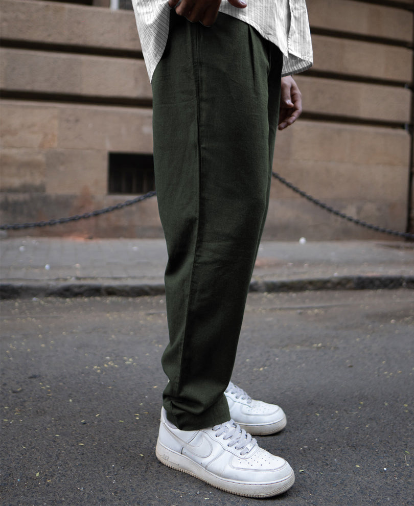 Green Linen Pant.