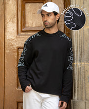 Black Embroidered Structured T-Shirt