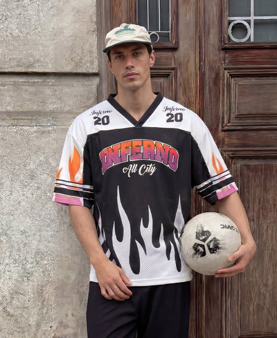 Flame Print Jersey T-Shirt