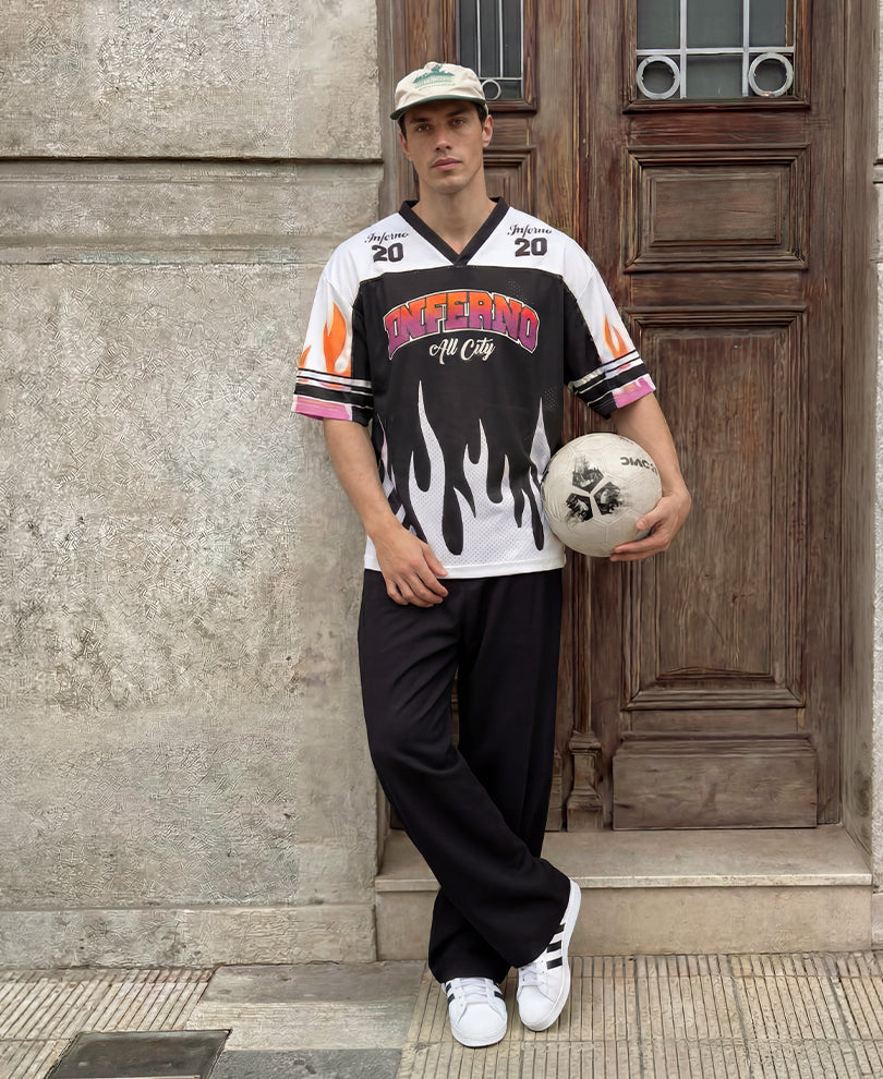 Flame Print Jersey T-Shirt