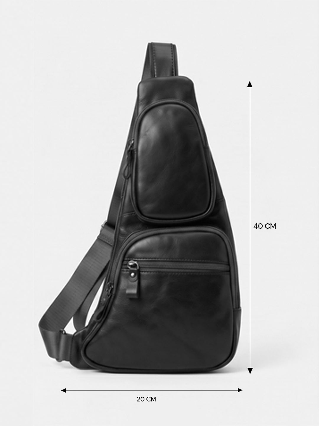 Brown Multipockets Leather Bag
